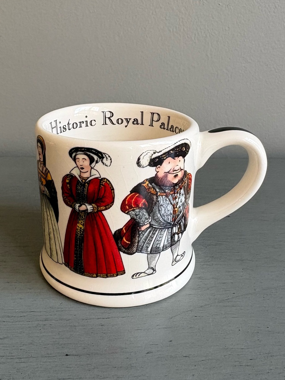 VTG Historic Royal Palaces HRP Henry VIII Six Wives Porcelain Mug Cup England